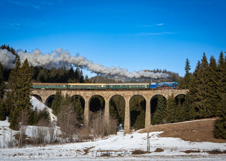 Fototour mit dem Papagei 477.013 auf dem Telgart-Viadukt
